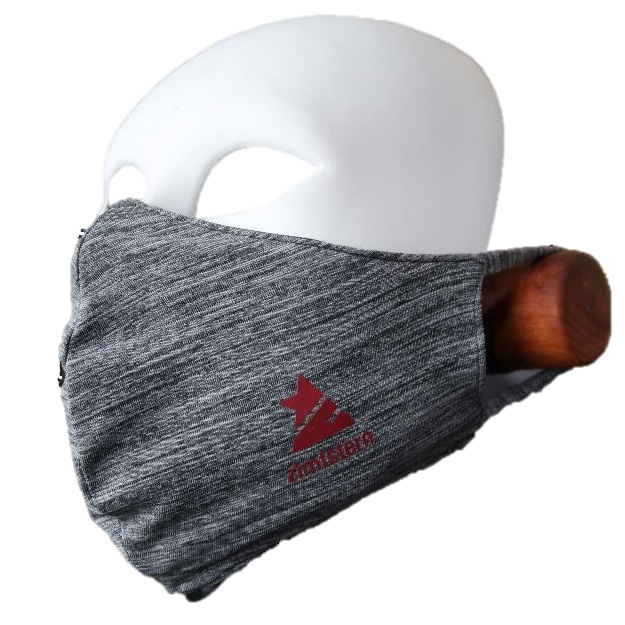 Zimtstern Guardz Facemask - Pirate Black Melange / Jester Red