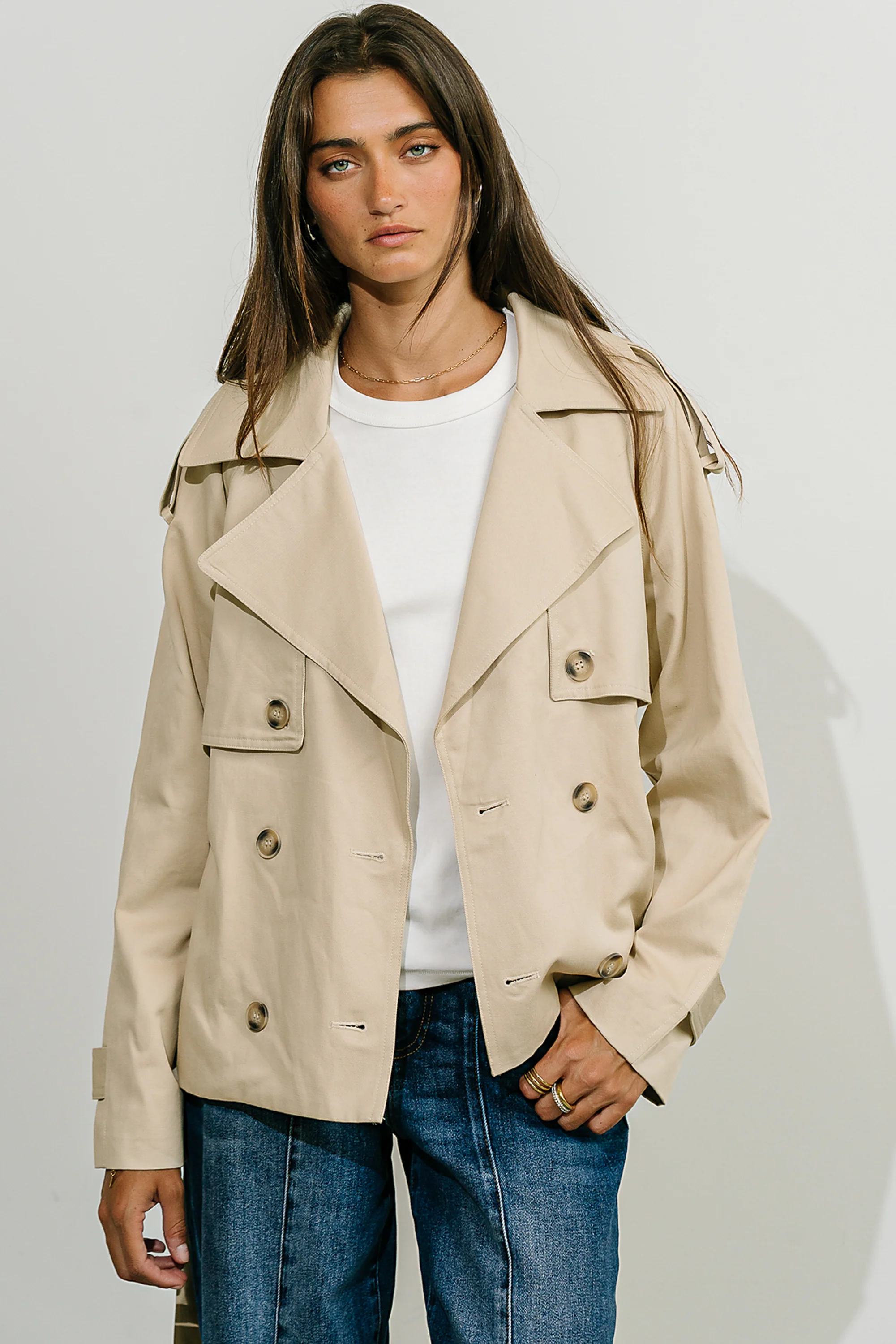 Presley Cropped Trench Coat