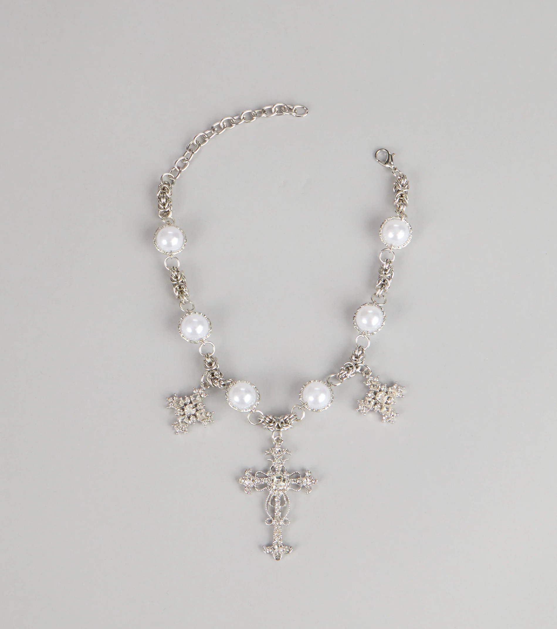 Gilded Drama Pearl Embellished Statement Necklace
