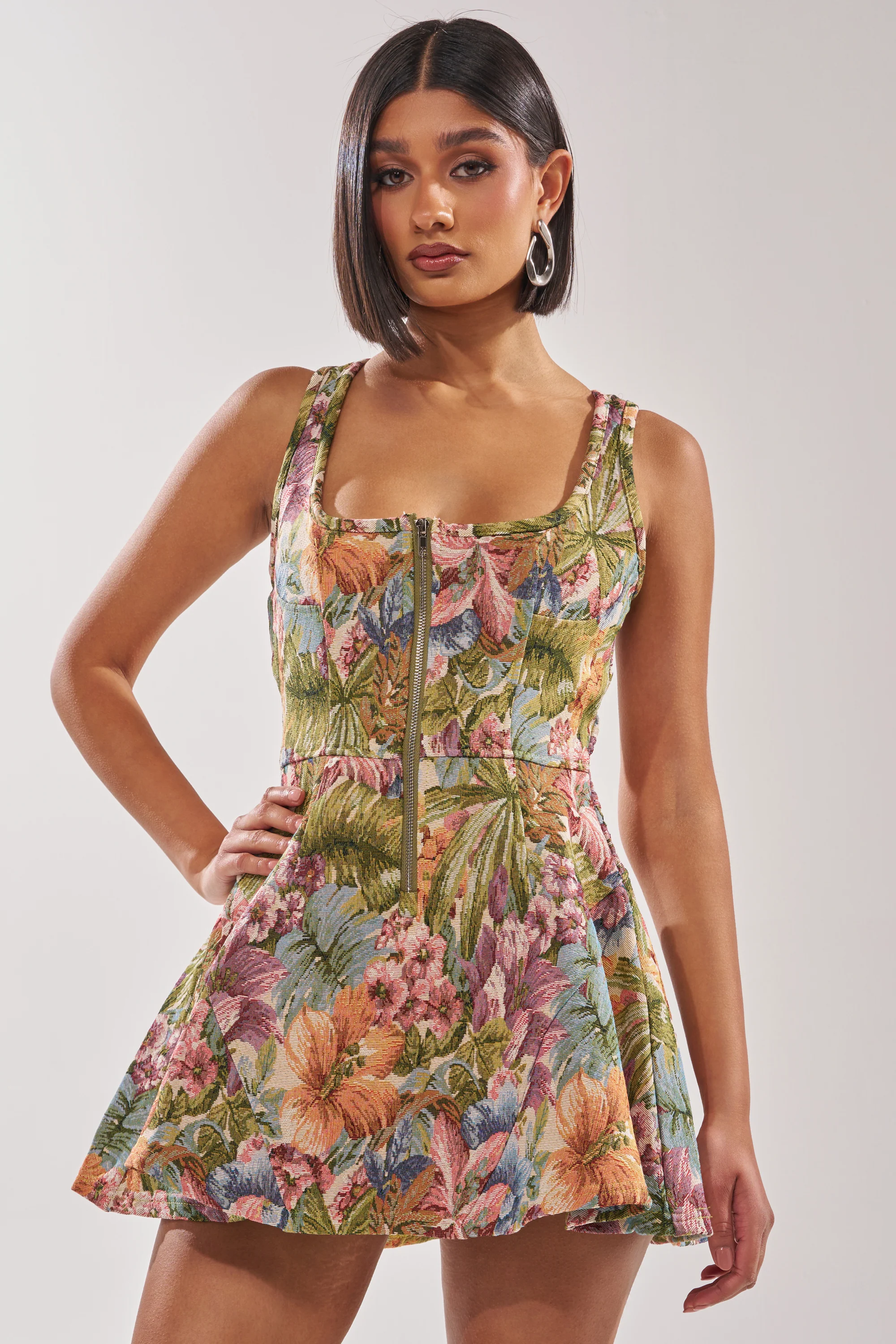 Match Point Mini Dress In Brocade