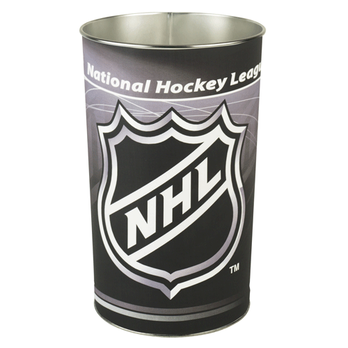 NHL - National Hockey League Metal Wastebasket