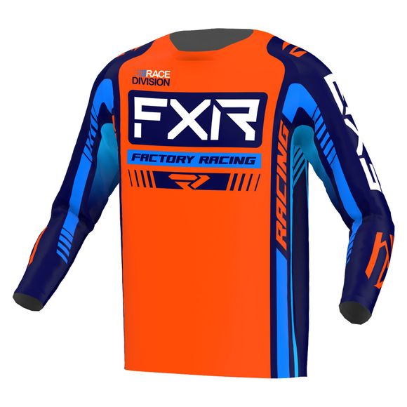 Maillot cross FXR YOUTH CLUTCH PRO - Orange / BleuRef : FXR0400