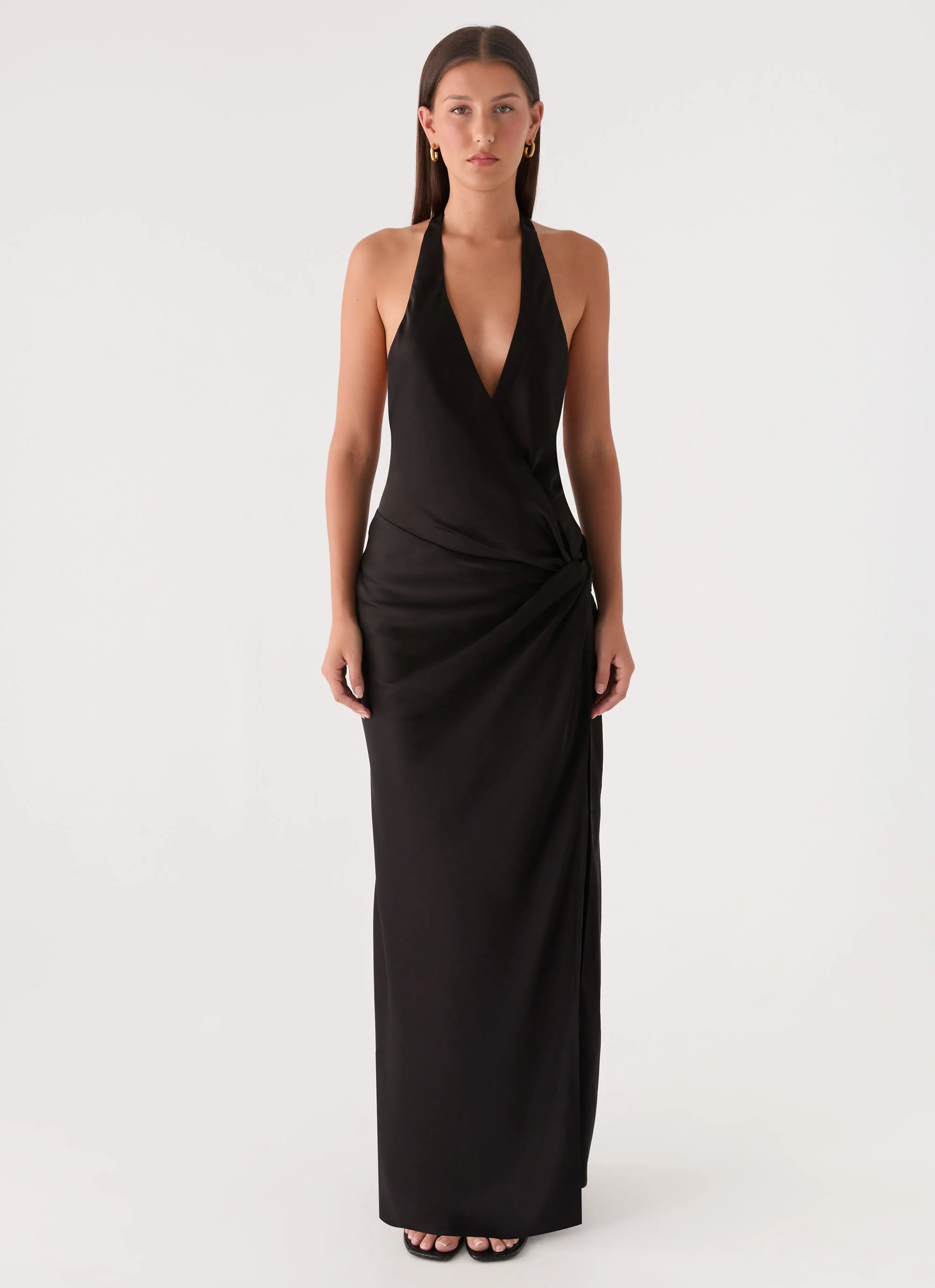 Lumae Halter Maxi Dress - Black