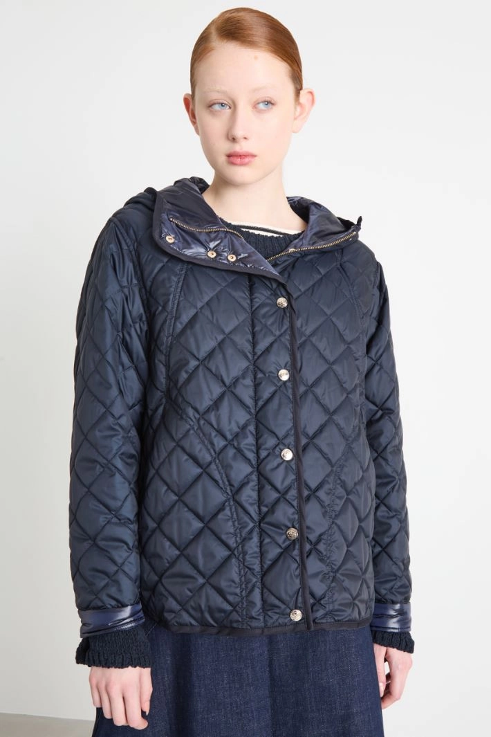 Hooded padded jacket - BLUE
