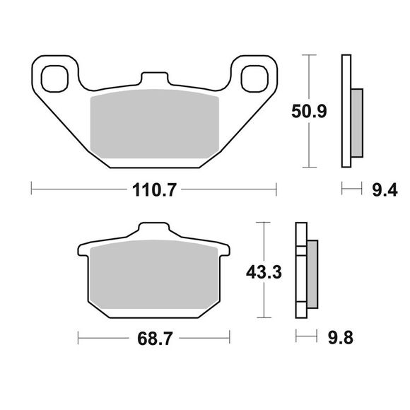 SBS 556LS Sinter Sintered Metal front/rear brake pads (depending on model)Ref: 556LS / 556040