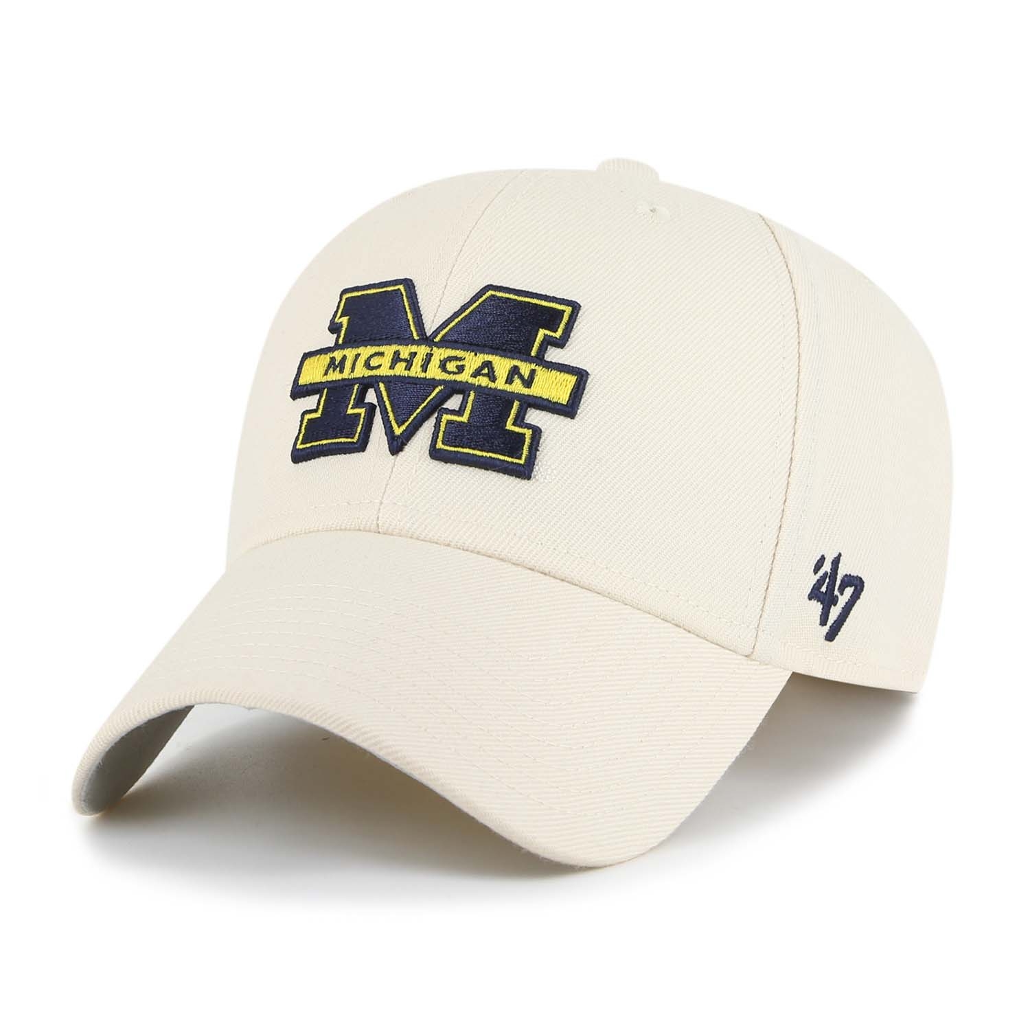 Michigan Wolverines '47 MVP Adjustable NCAA Cap Natural