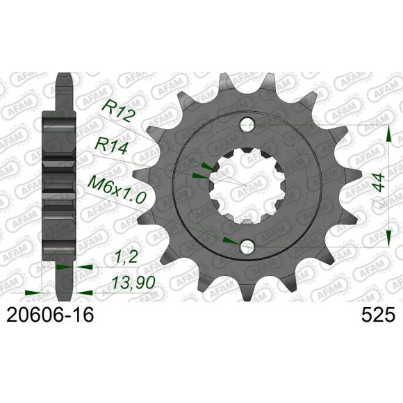 AFAM 525 Chain Kit Steel TypeHONDA 750 XRV 750 AFRICA TWIN (RD04) - 1990 - 1992Ref: AA0464 / KIT101441