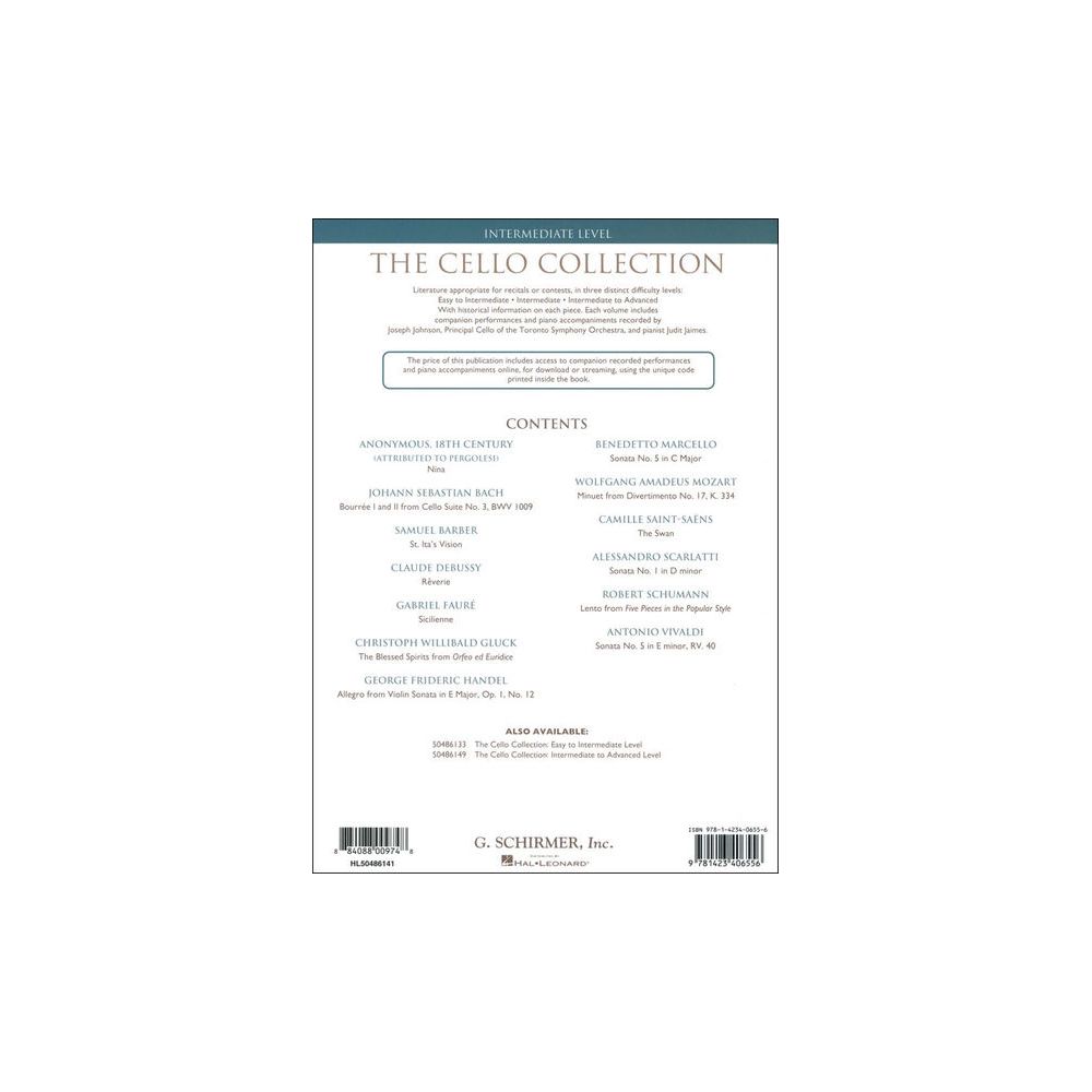 G. Schirmer Cello Collection Intermediate – Thomann Ireland