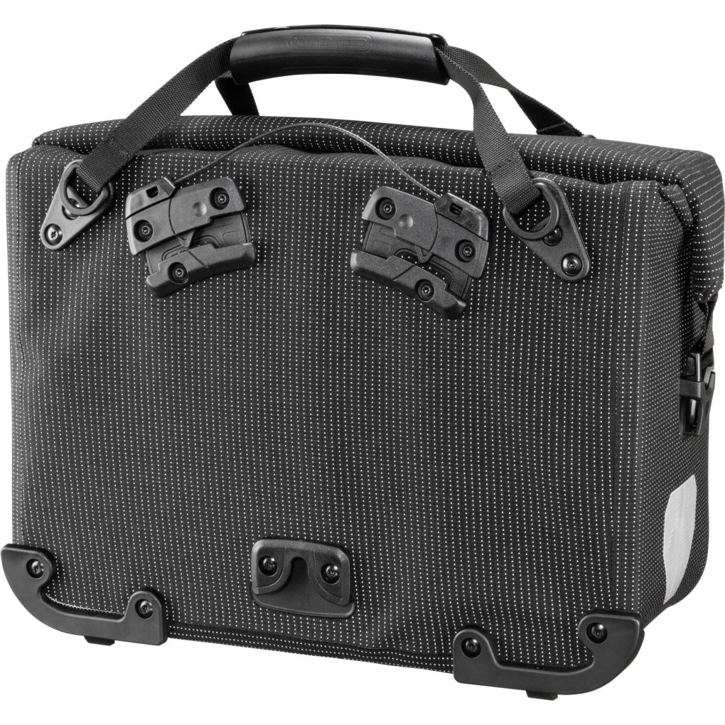 ORTLIEB Office-Bag High-Vis - QL 3.1 - Bike Pannier | Shoulder Bag - 21L - black reflective