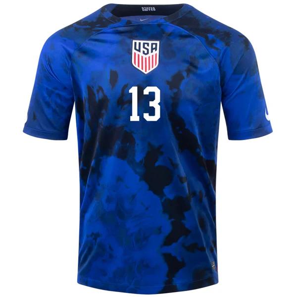 United States Tim Ream Away Jersey 22/23 (Bright Blue/White)