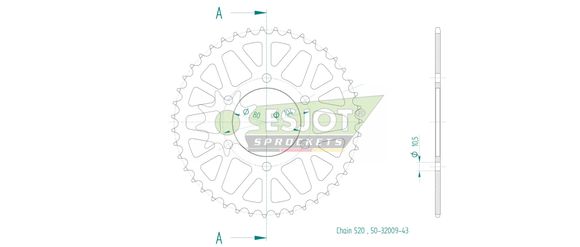 Esjot crown 43 teethRef: Esjo00035A / 12113019
