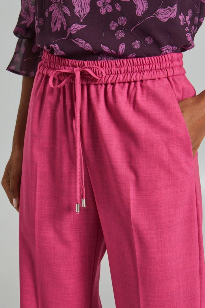 Slit-detailed trousers - FUCHSIA