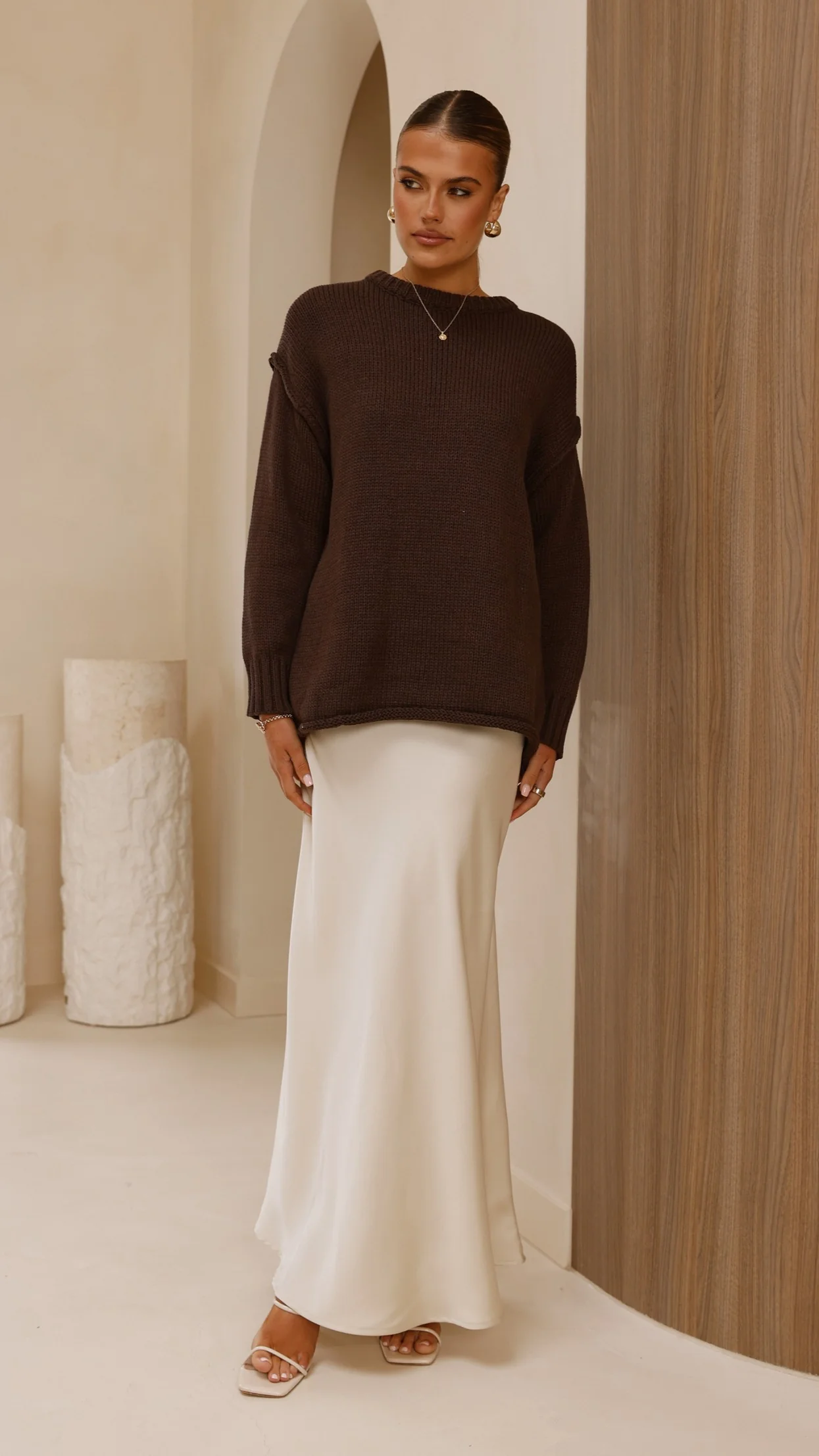 Delvine Knit Jumper - Chocolate