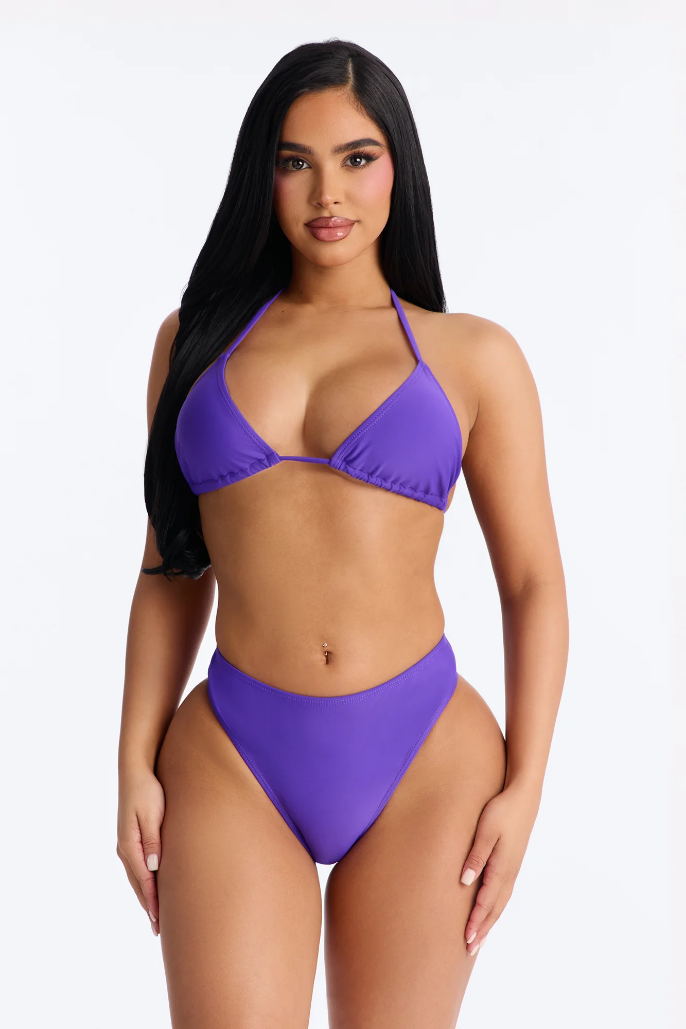 Maui Mix And Match Mid Rise Cheeky Bikini Bottom - Violet