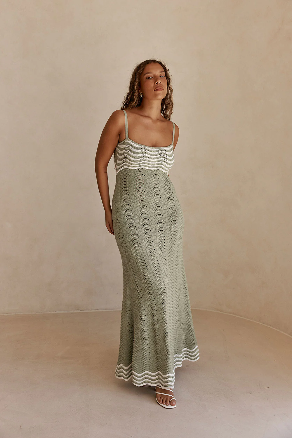 Scallop Knit Maxi Dress
