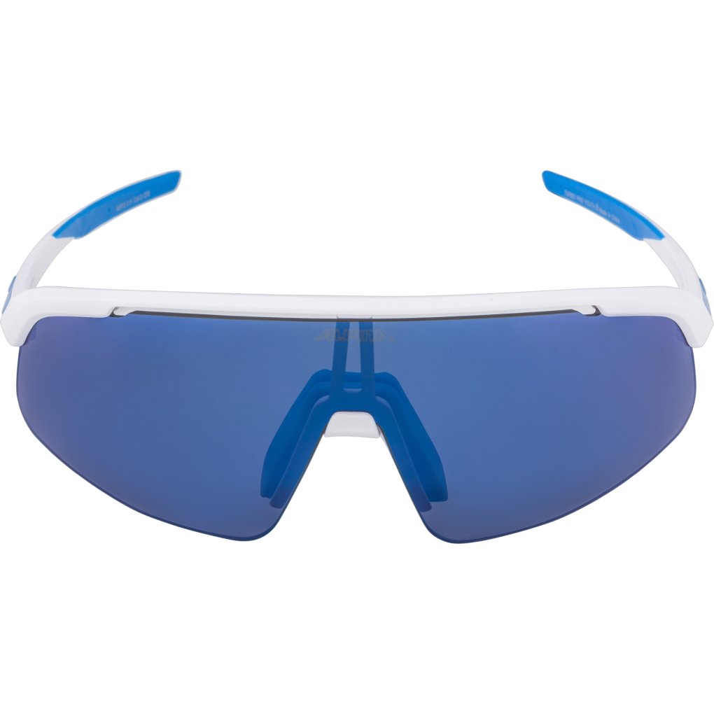 Alpina Turbo Pro Glasses Youth - white matt/mirror blue