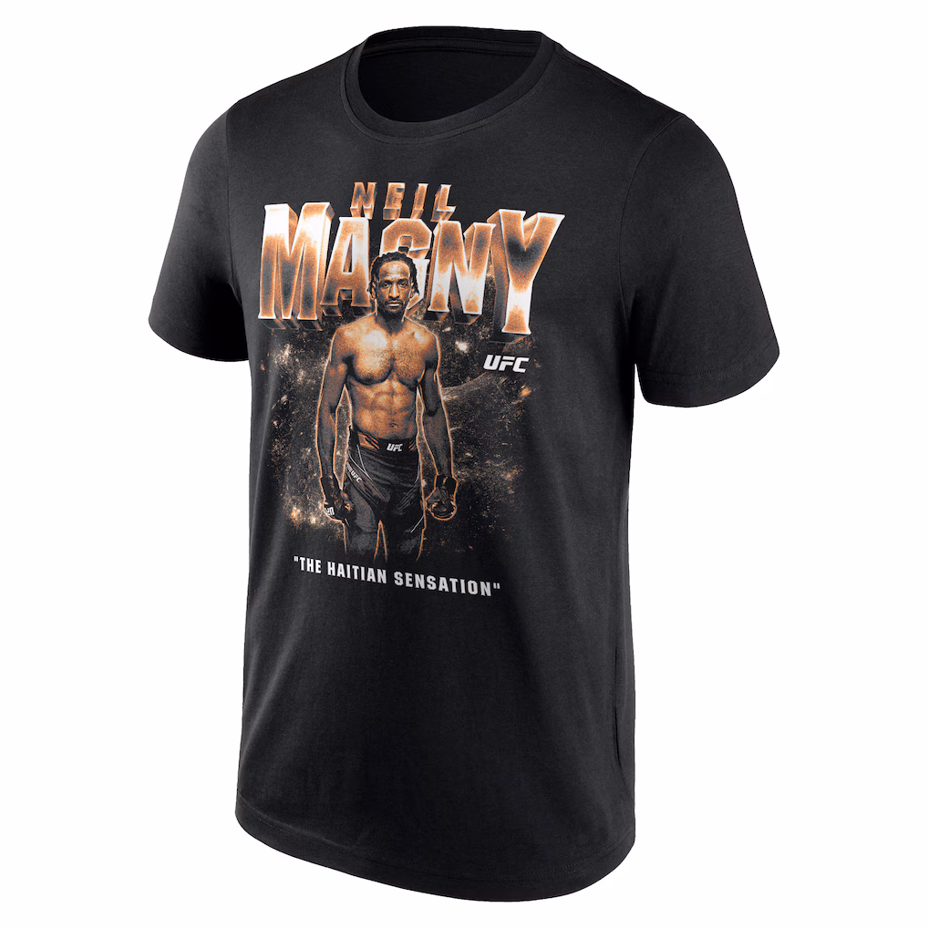 UFC Neil Magny Retro Bitmap T-Shirt - Black - Mens