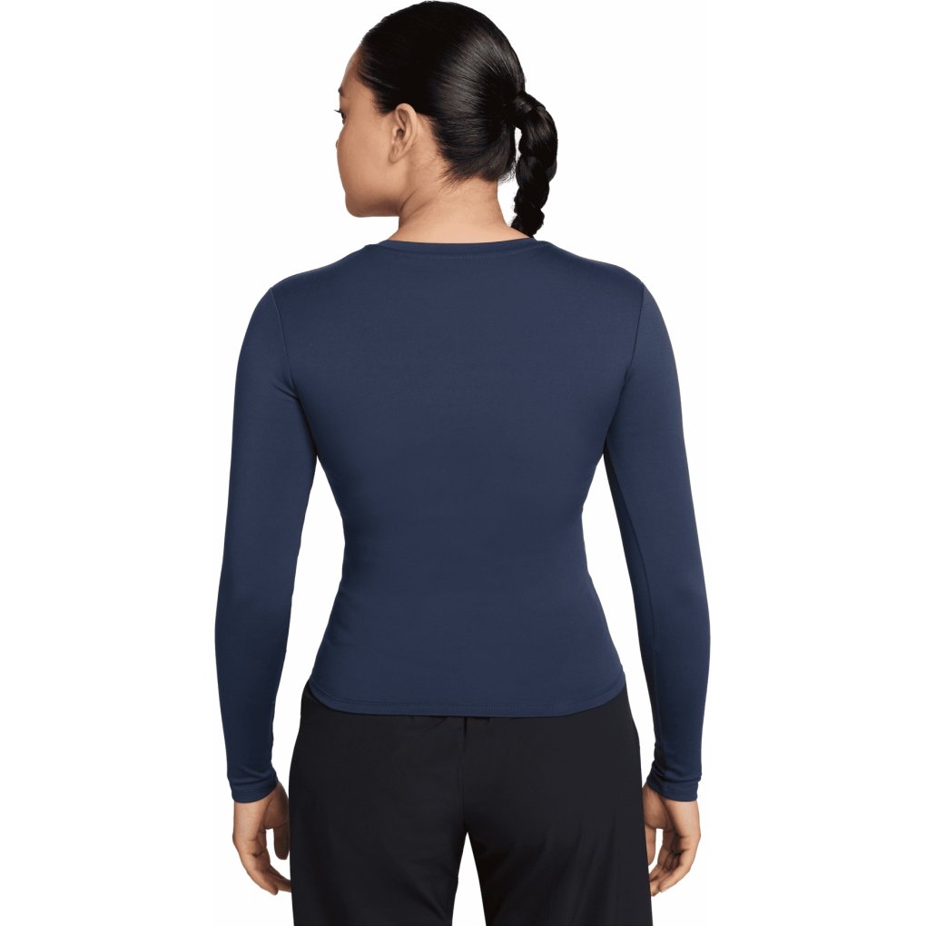 Nike One Fitted Dri-FIT Longsleeve Top Women - midnight navy/white IM9449-410