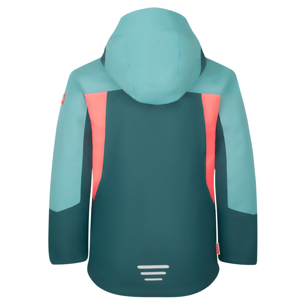 Trollkids Rauland Jacket Girls - Midnight Petrol/Dusty Teal/Coral Pink