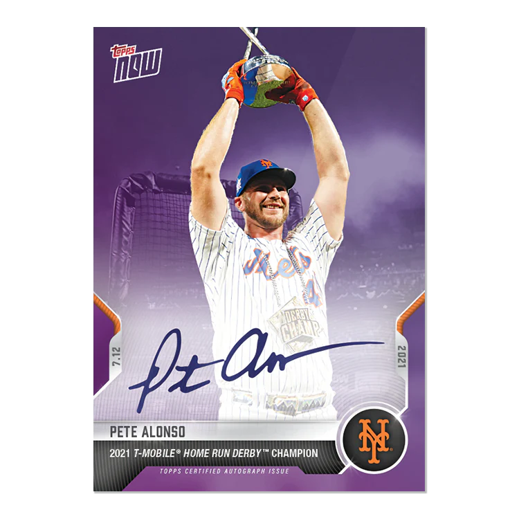 On-Card Auto # to 25 - Pete Alonso - 2021 MLB TOPPS NOW® Card 504C