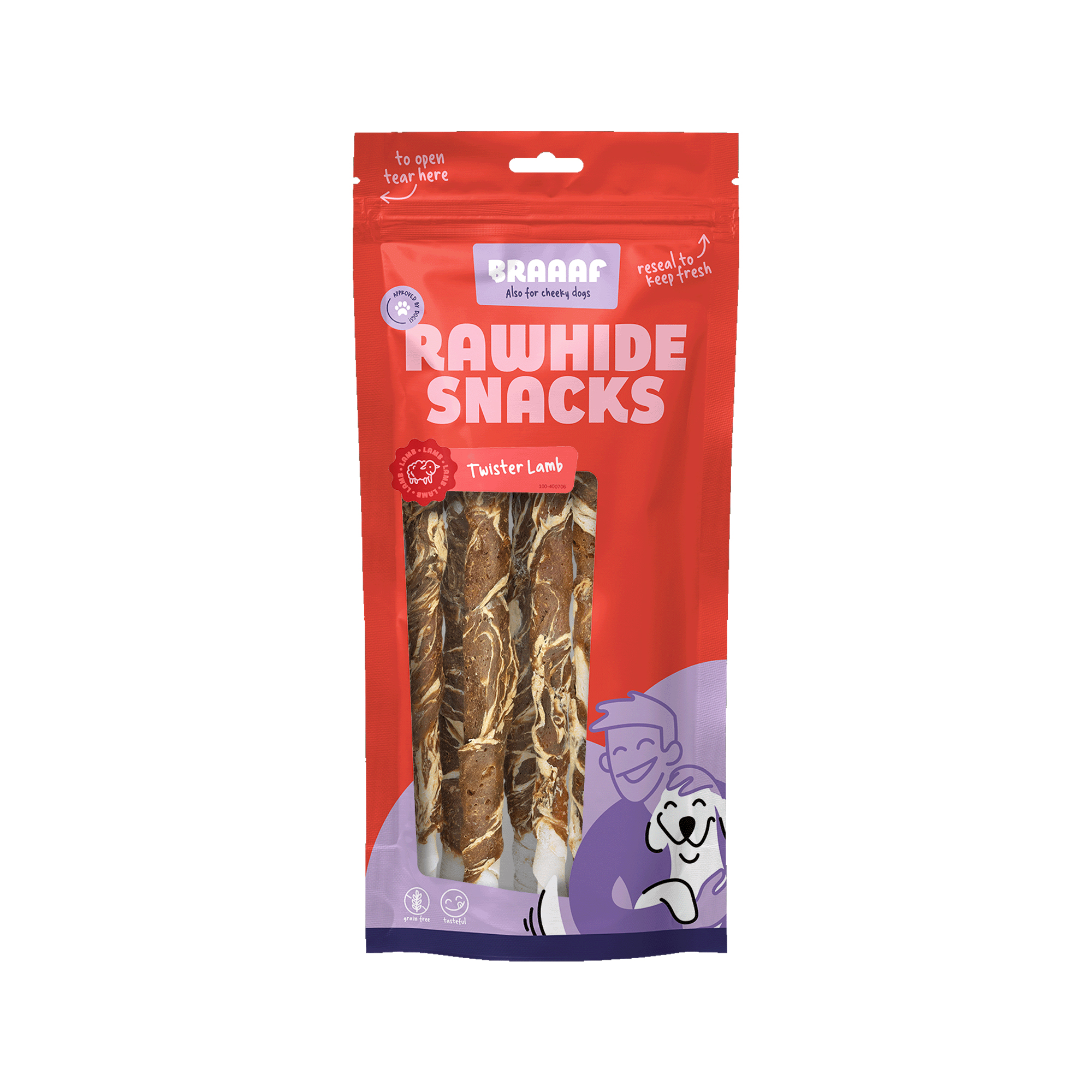 Braaaf Twister - Beef and Fish - 3 pieces