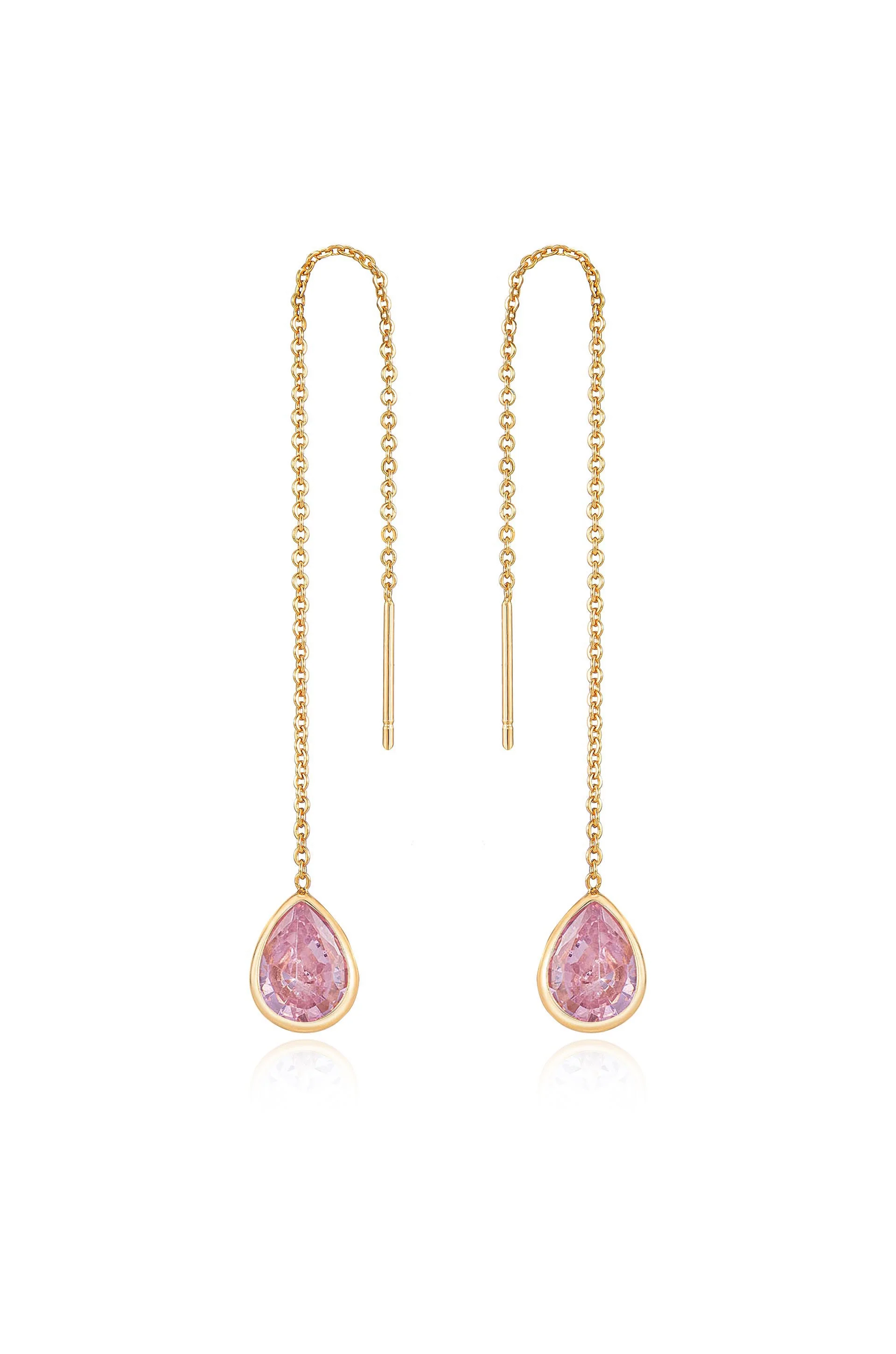 Barely There Chain and Crystal Dangle Earrings