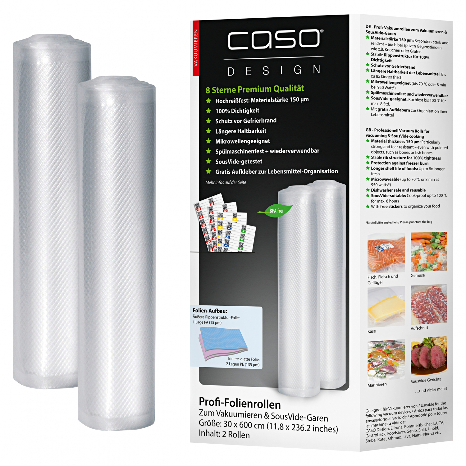 Caso Design Profi - Foil rolls (30 x 600 cm)