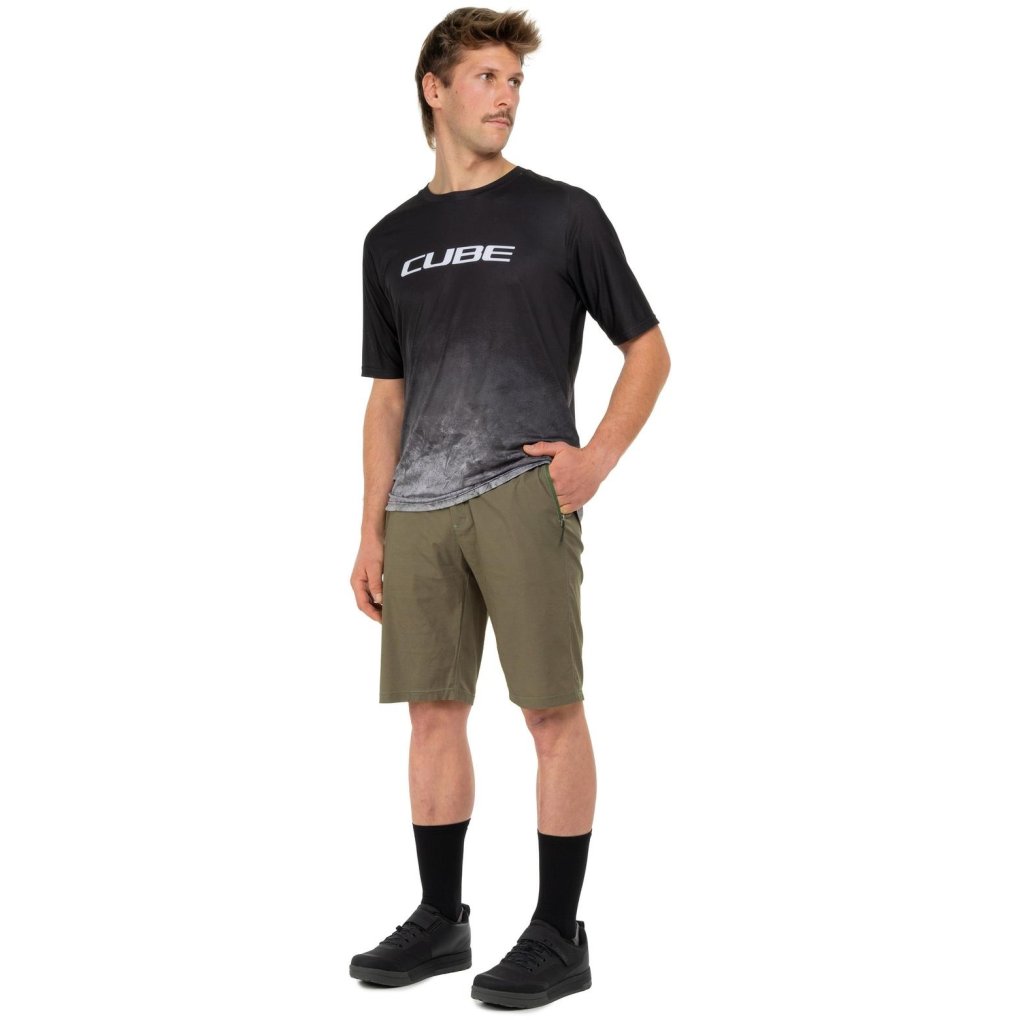 CUBE CMPT TM Trail Shorts Men - reed green