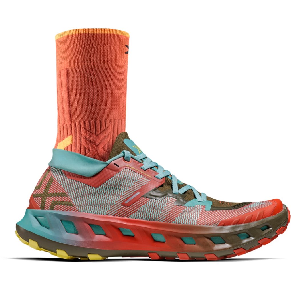 X-Bionic Terraskin X02 Trail Running Shoes - burnt red/aqua/dark kaki