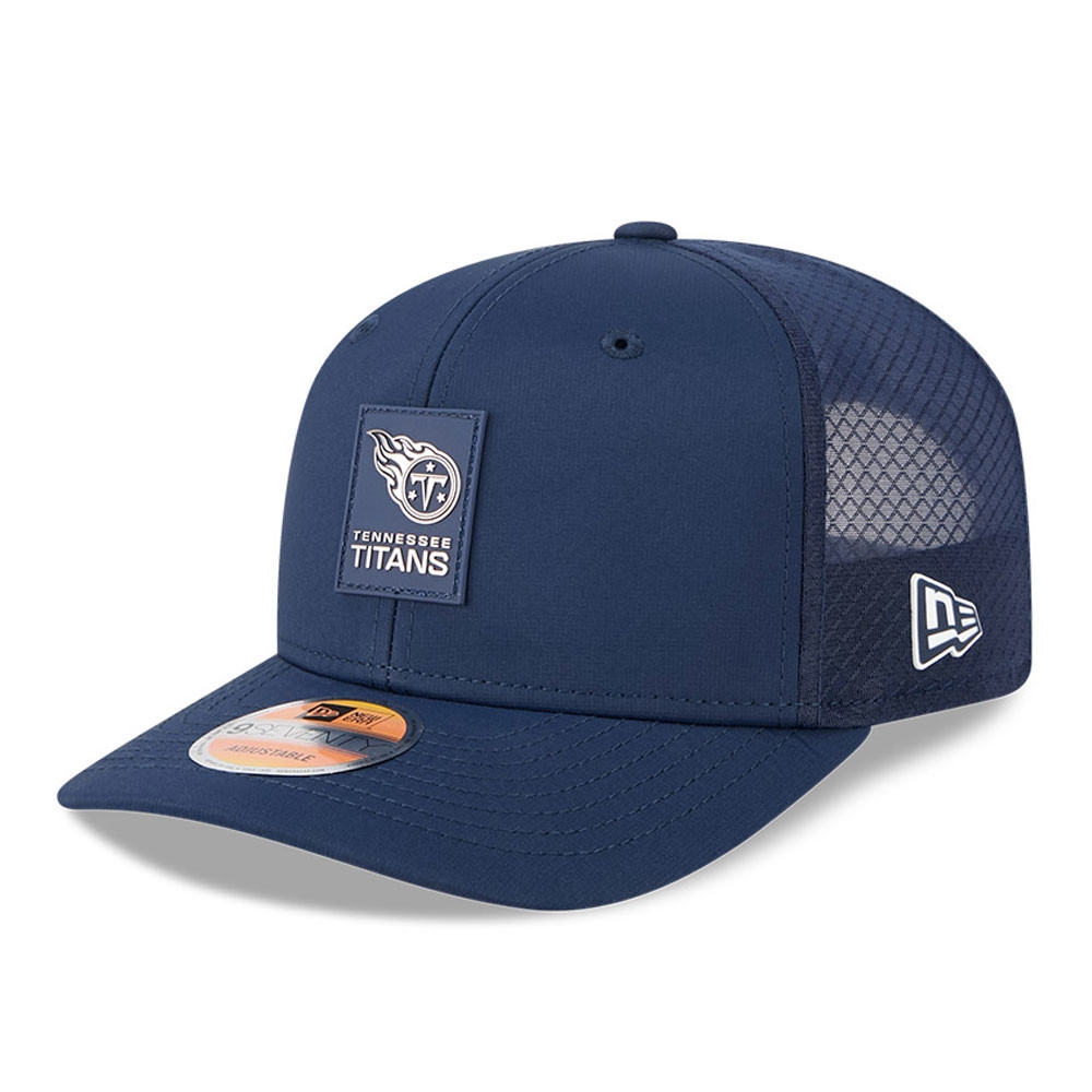 Tennessee Titans 2025 NFL On-Field Sideline 9SEVENTY Trucker Snapback Cap Navy
