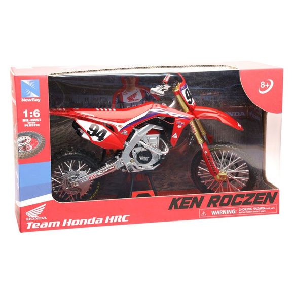 Miniature newray motorcycle honda 450 crf ken roczen - 1/6° scale - red / blackRef: NRY0013 / 49693