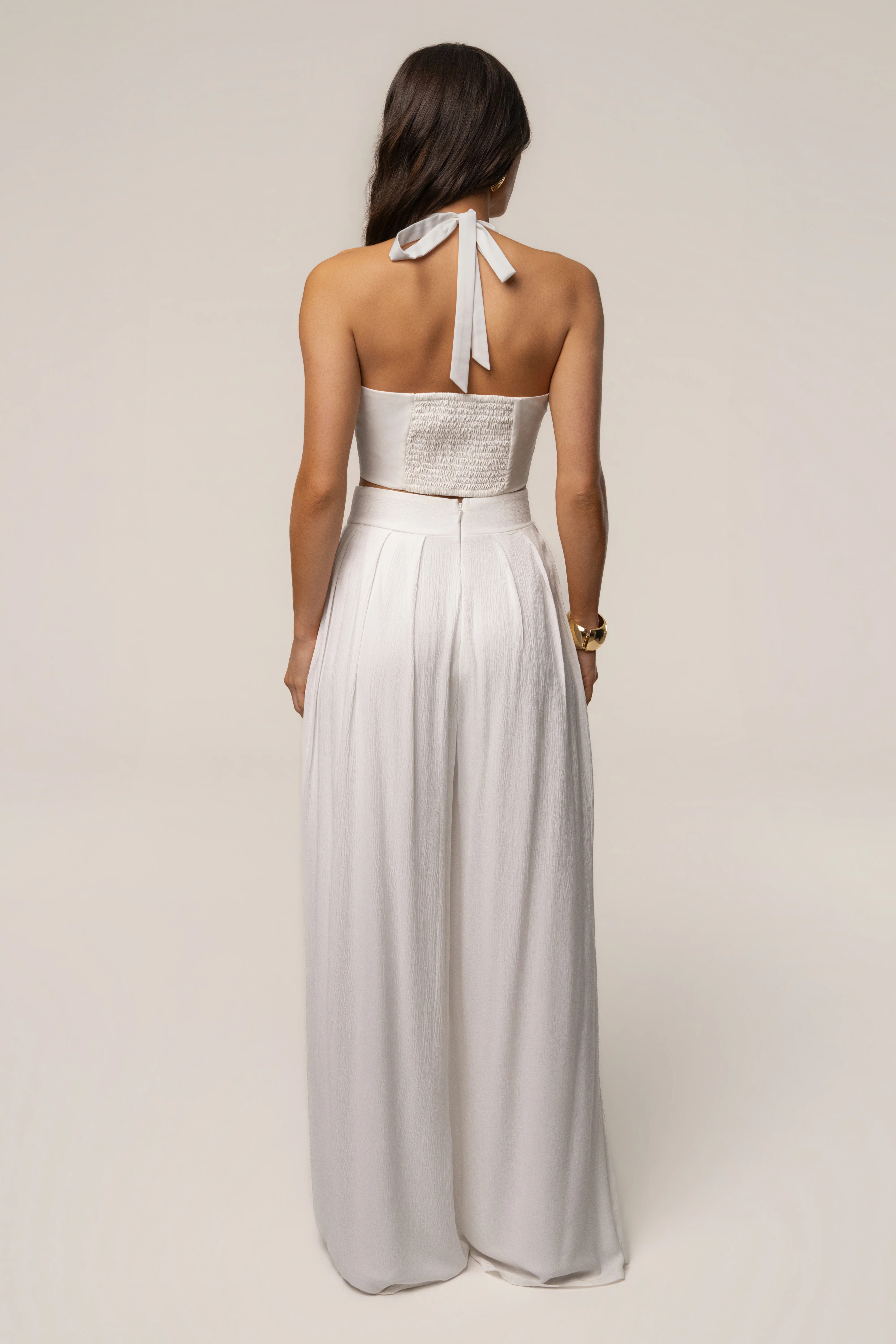 White After Sunset Pleated Pants