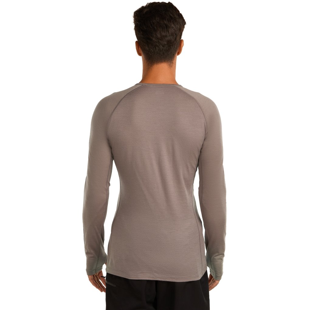 Icebreaker Merino 200 ZoneKnit™ Thermal Long Sleeve Crewe Shirt Men - Porcini
