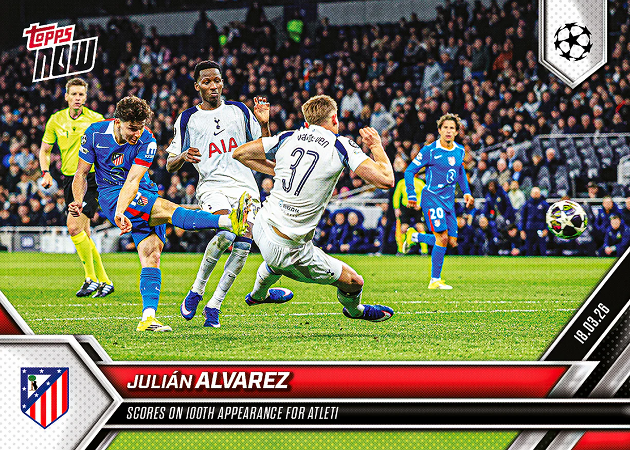 Julián Alvarez - 2025-26 UCL Topps NOW® - Card 115 - PR: 310