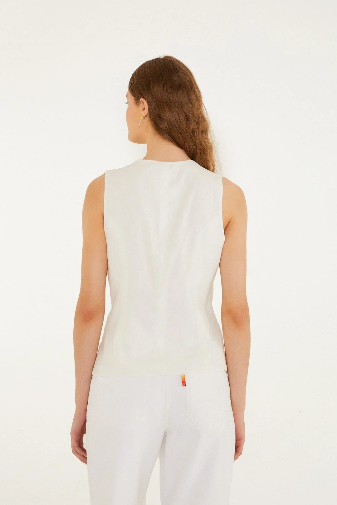 Off-White Embroidered Blouse
