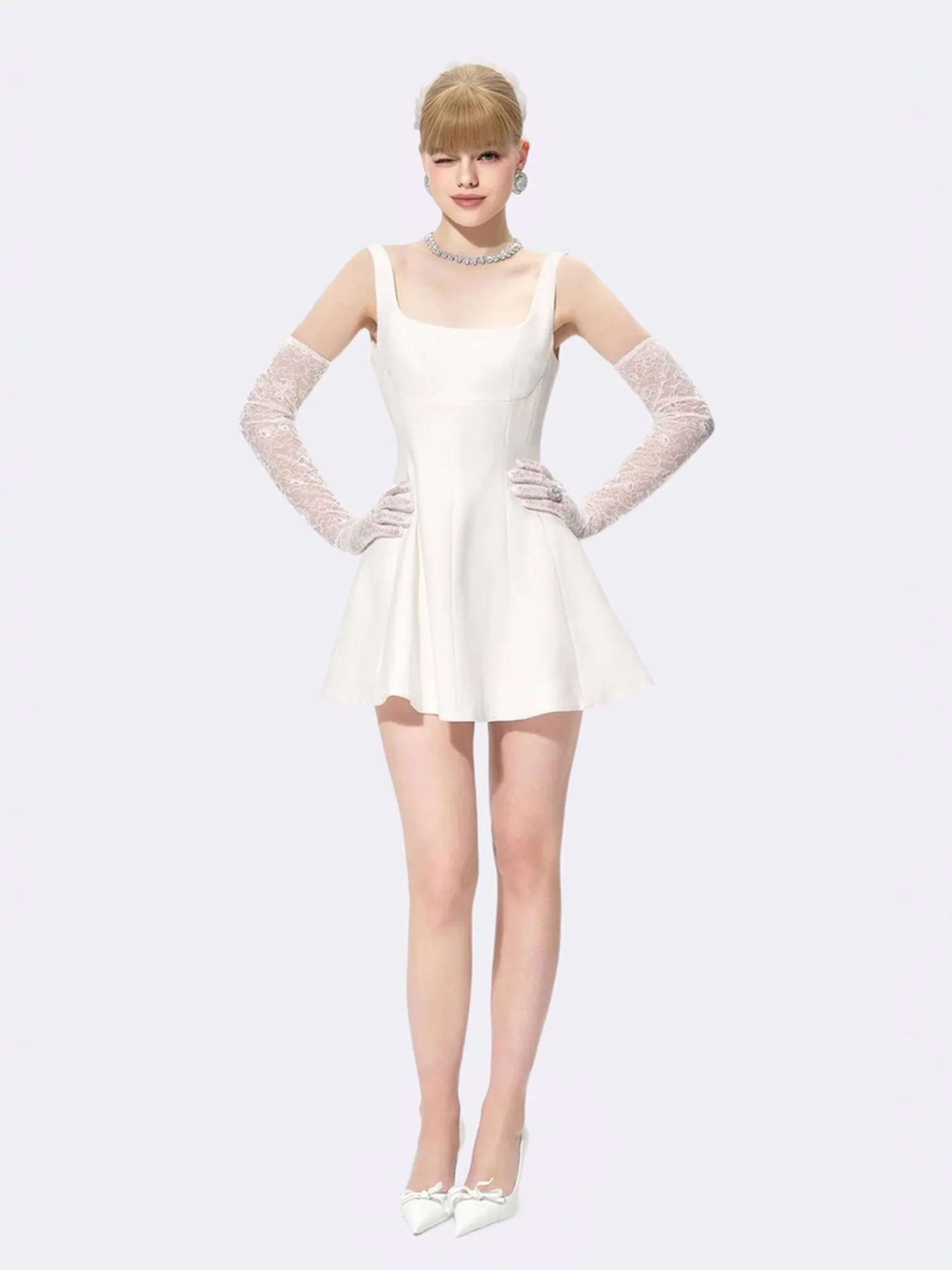Marianne Dress -White