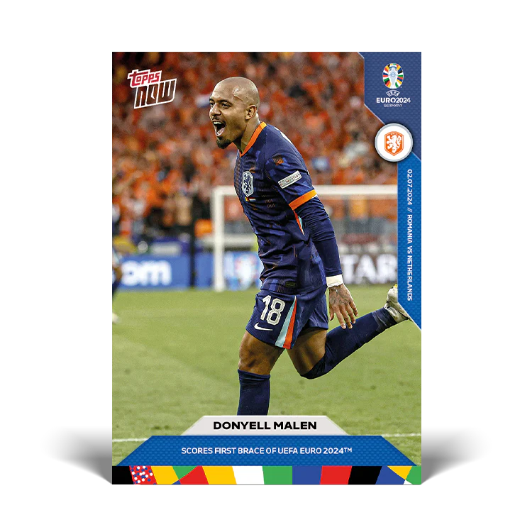 Donyell Malen - Scores first brace of UEFA EURO 2024™ - EURO 2024 TOPPS NOW® Card 42