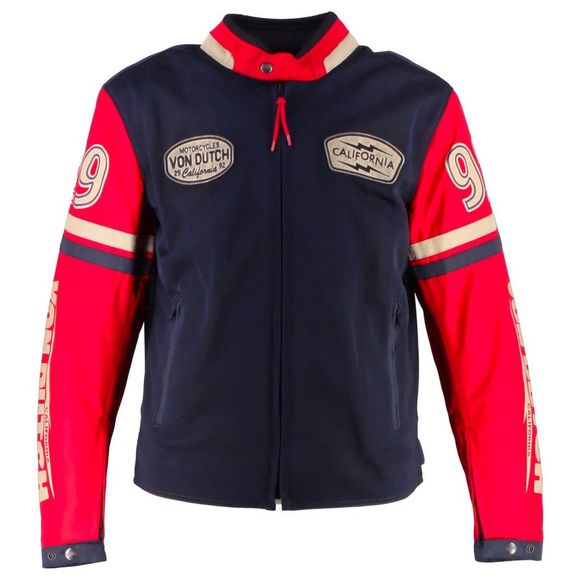 Helstons Von Dutch California Air Mesh Motorcycle Jacket - Blue/RedRef: HS1383