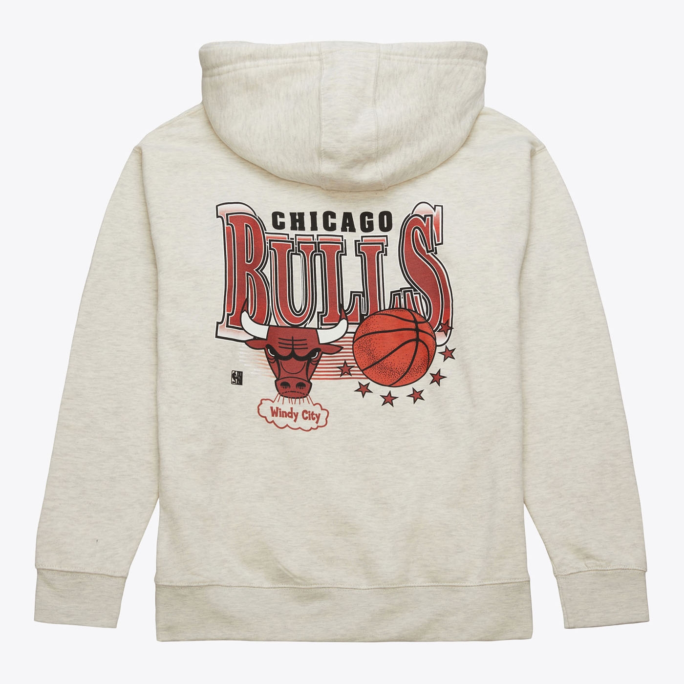 Chicago Bulls Slammin Mitchell & Ness NBA Hoodie Oatmeal Heather