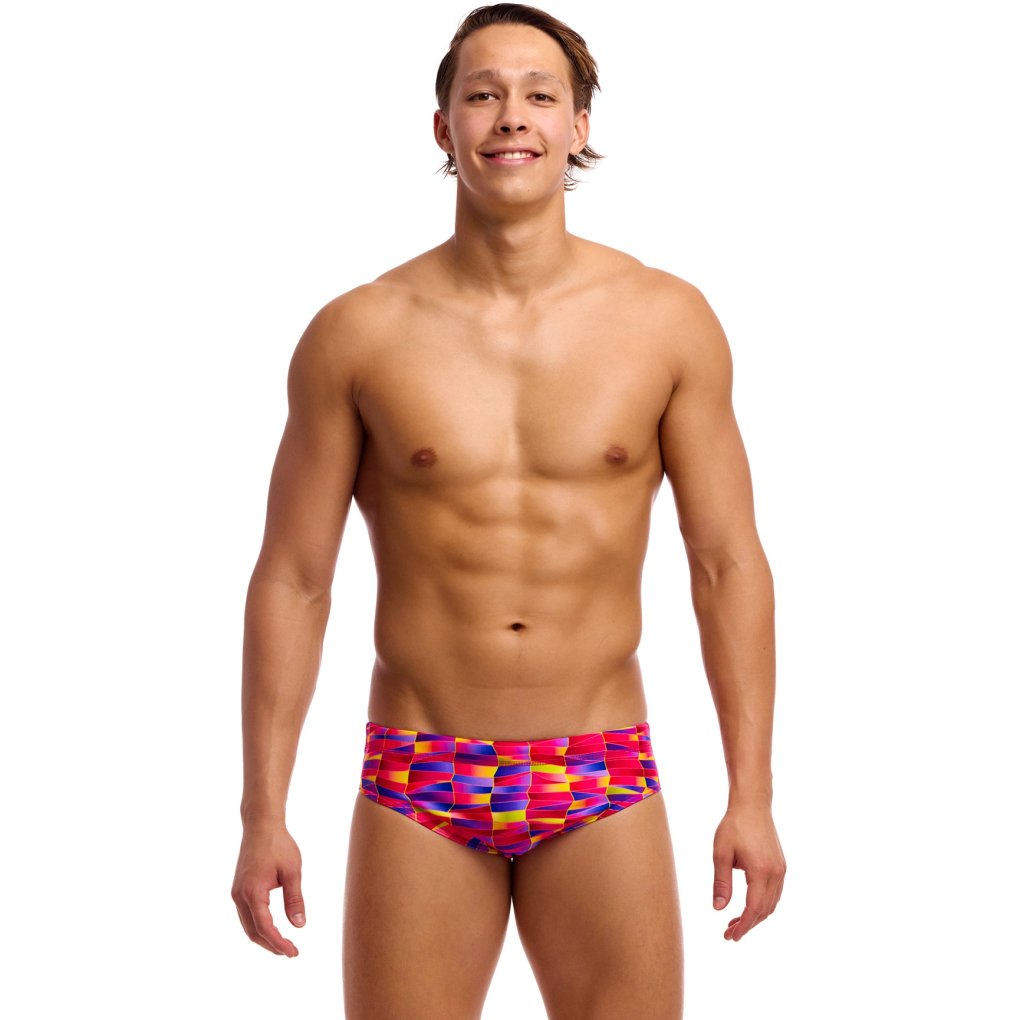 Funky Trunks Classic Eco Swim Briefs Men - Wriggle Walls