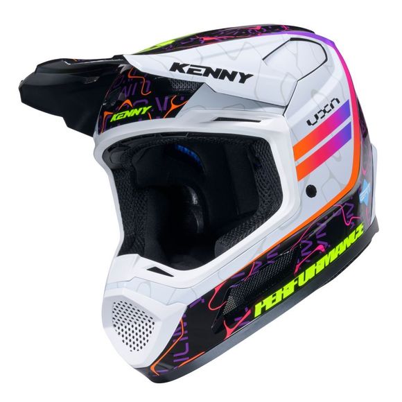Kenny PERFORMANCE GRAPHIC + 2026 cross helmet - Black / WhiteRef: KE2732