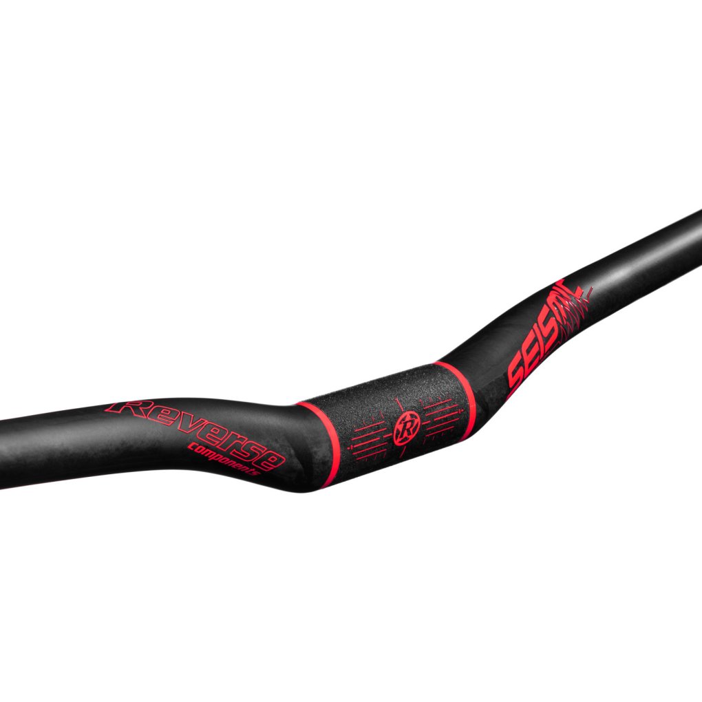 Reverse Components Seismic 810 Carbon Handlebar | 35mm - 25mm Rise - matt black/red