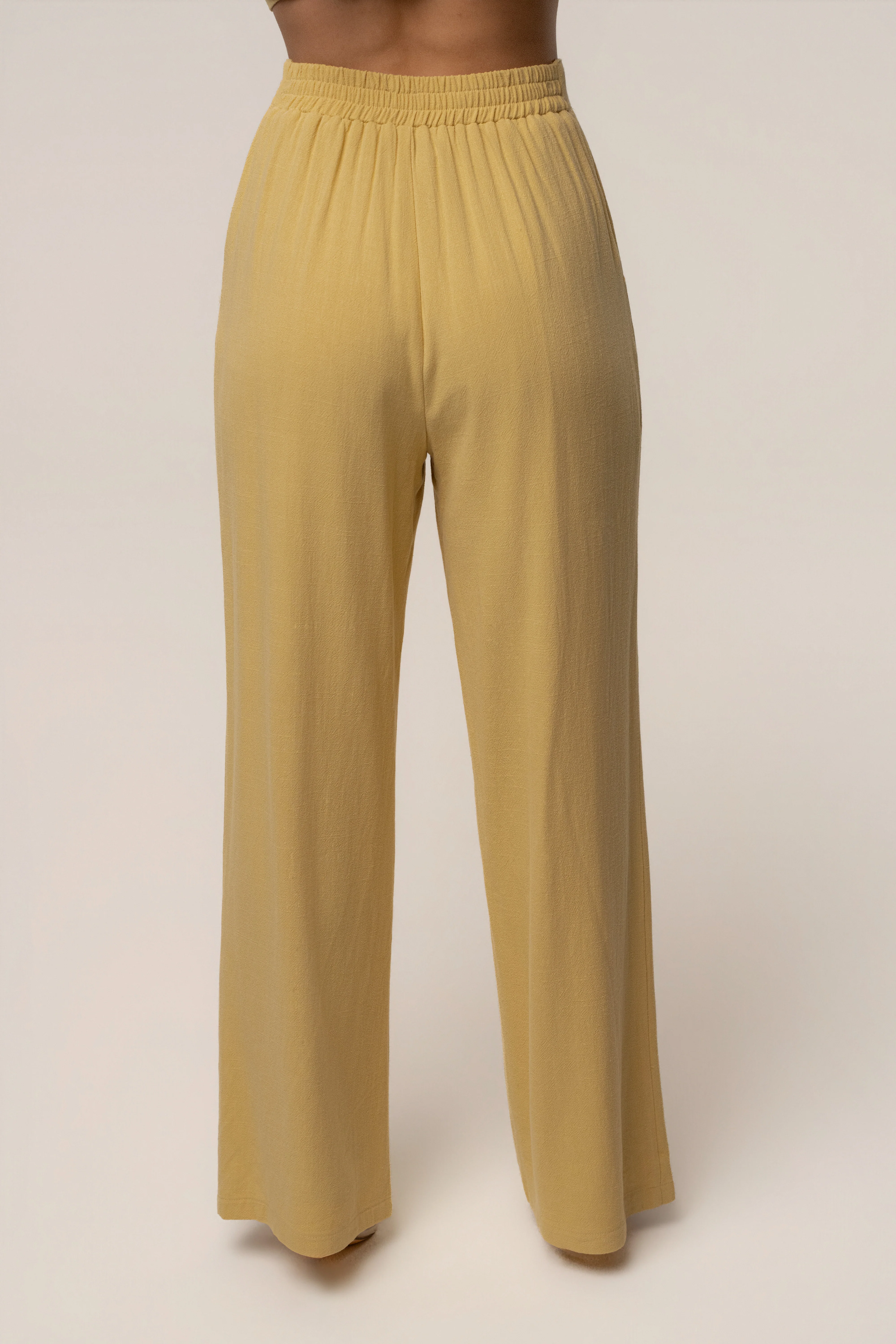 Yellow Thea Linen Pants