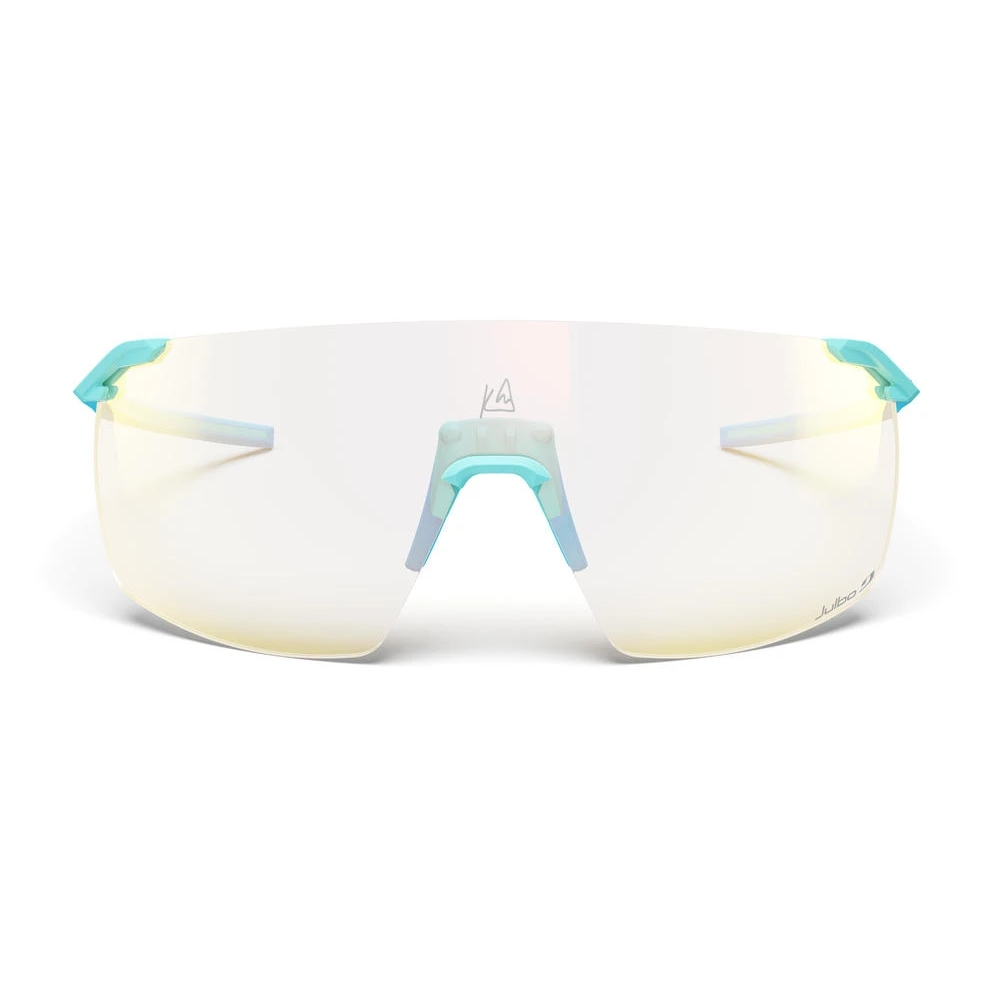 Julbo Faster L Kilian Jornet Glasses - Lightblue Glacier - transparent - Multilayer Reactiv 0-3 High Contrast