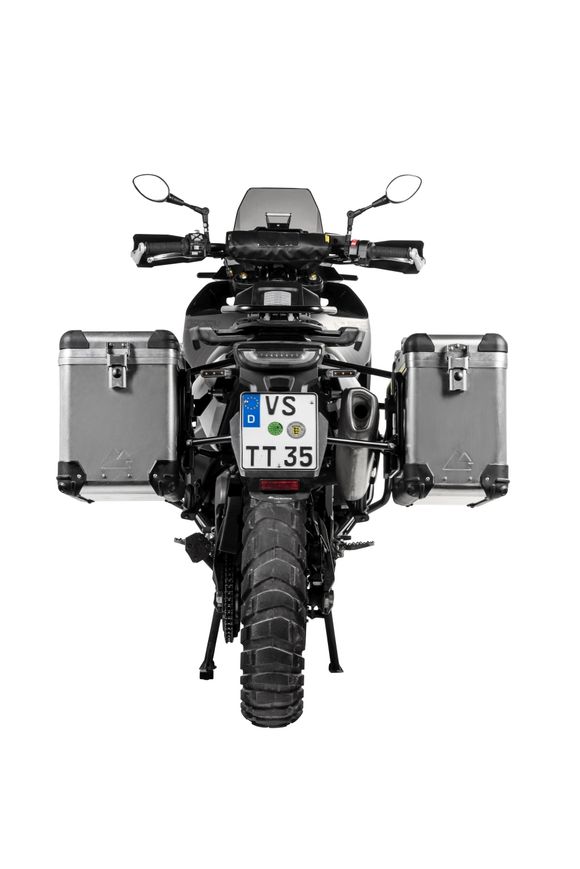 Touratech ZEGA Pro 38/45 suitcase - Black support included - AluminumRef: Trt01148A / 01-414-5785-0