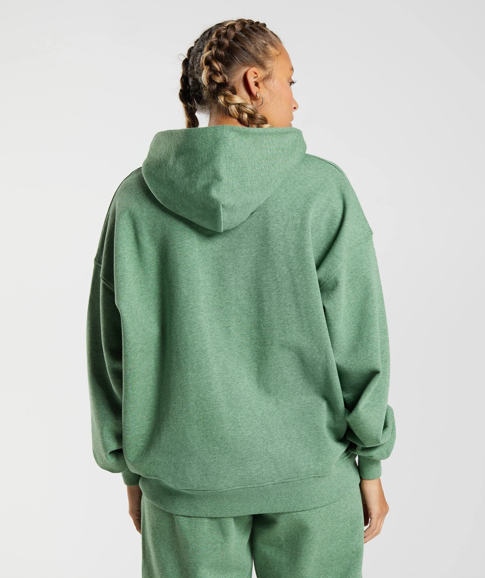 Rest Day Sweats Hoodie Crocodile Green Marl