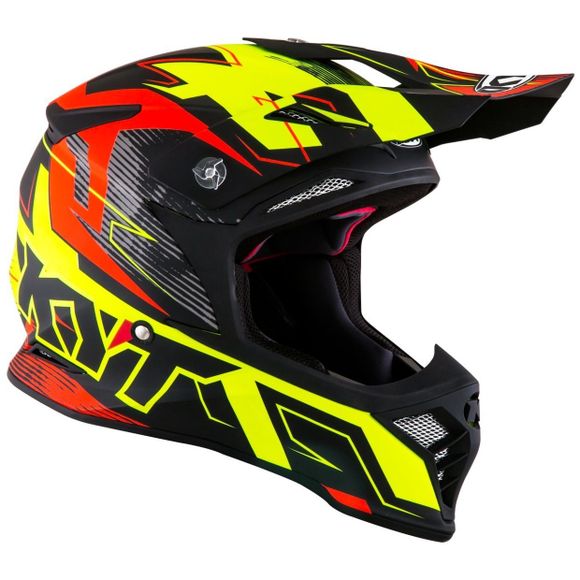 KYT SKYHAWK cross helmet - DIGGER - MATT YELLOW ORANGE 2021 - Yellow / OrangeRef: KYT0023