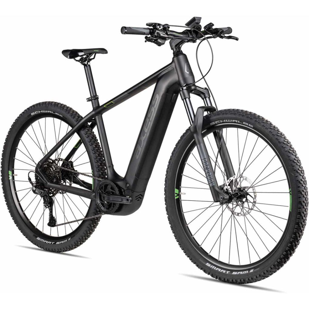 Axess ELEMENT - Electric Mountainbike - 2026 - black matt/darkrainbow/green