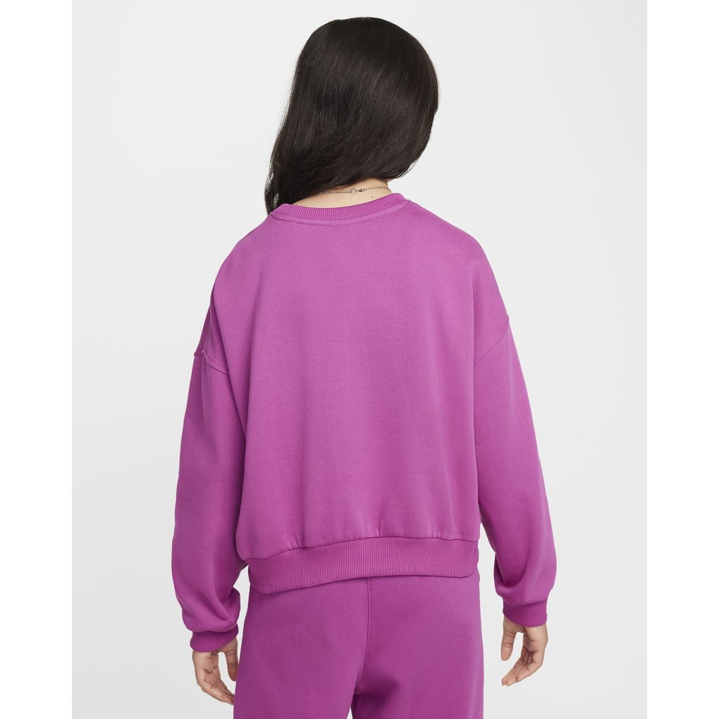 Nike Sportswear Club Fleece Round Neck Sweatshirt Kids - hot fuchsia/white FZ9244-518