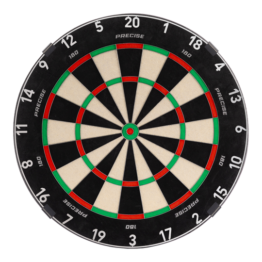 Precise 180 Endorphine Steel Dartboard with Numbered Ring - Gunmetal